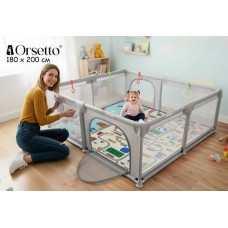 Детский манеж с двухсторонним ковриком Orsetto XXL